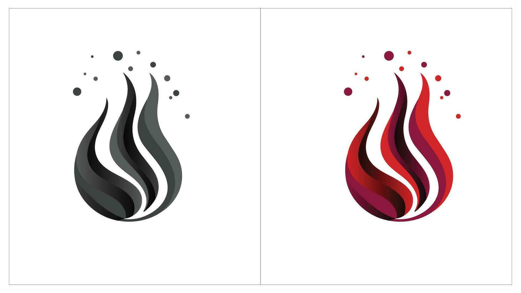 fuego logo concepto- icono ilustración vectorial diseño- logo plantilla-elegante - colorido vector