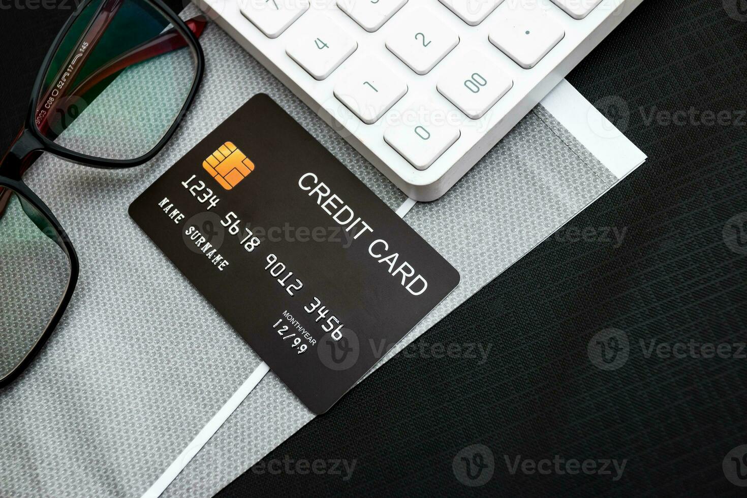 Concept of finance, banking and credit cards, for use in financial matters. photo