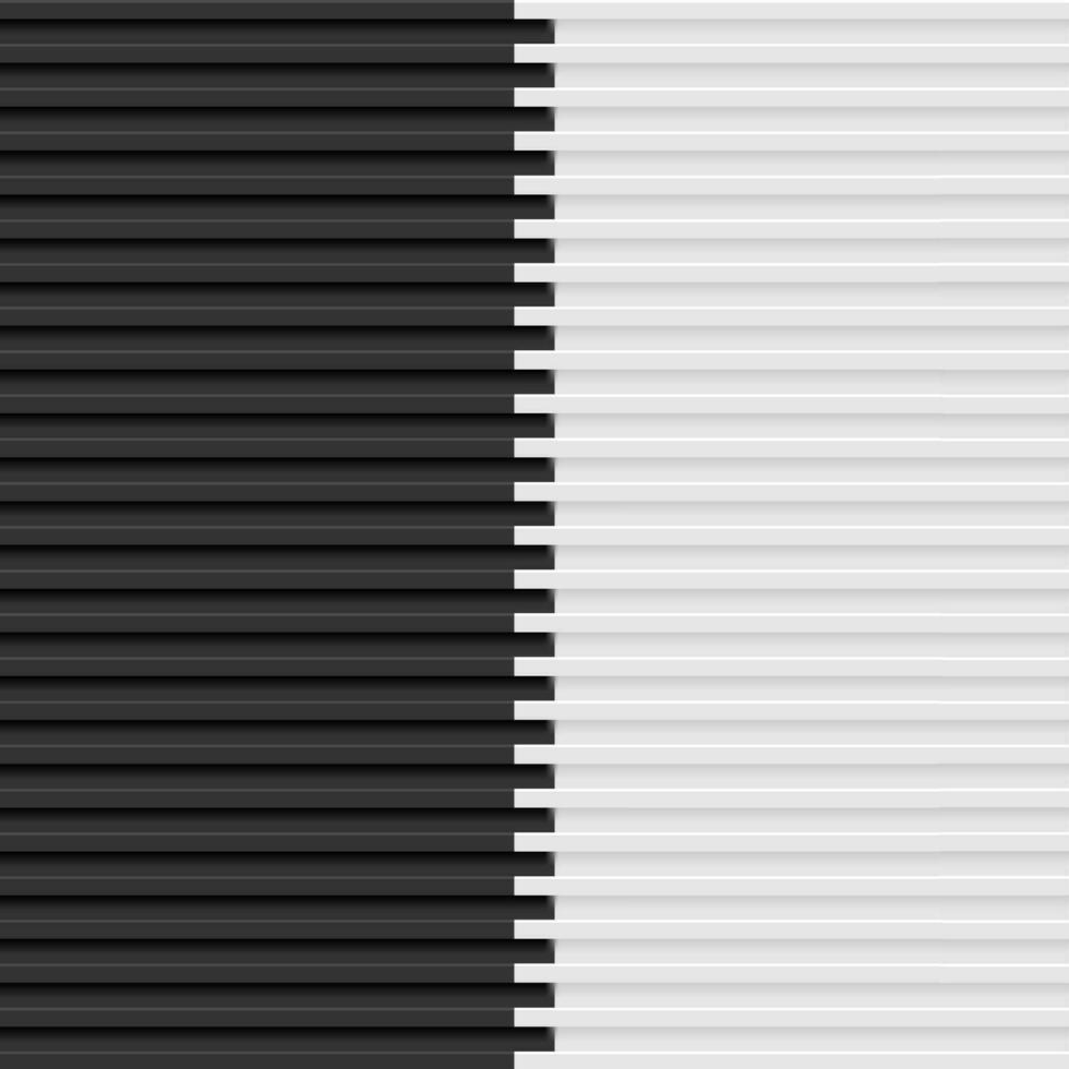 Black and white paper stripes abstract minimal background vector