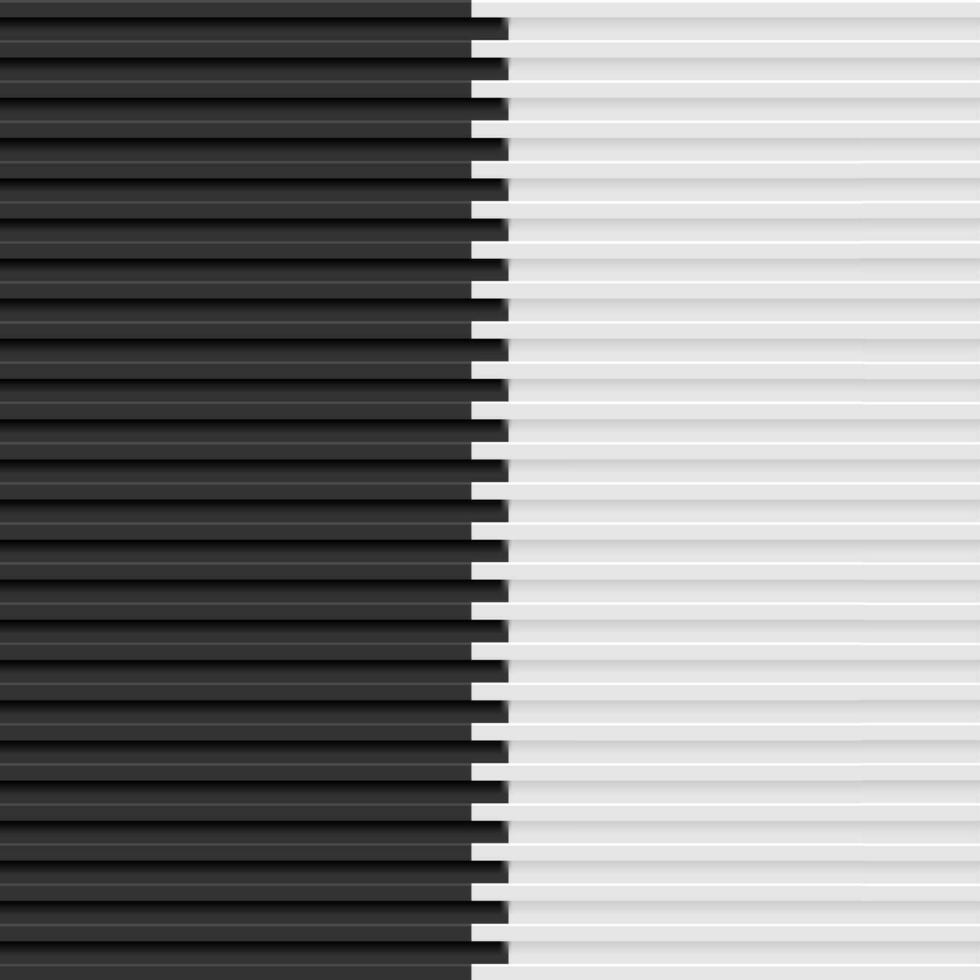 Black and white paper stripes abstract minimal background vector