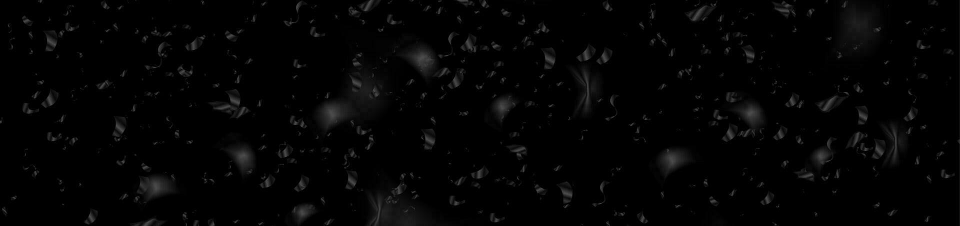 Black monochrome confetti abstract banner design vector