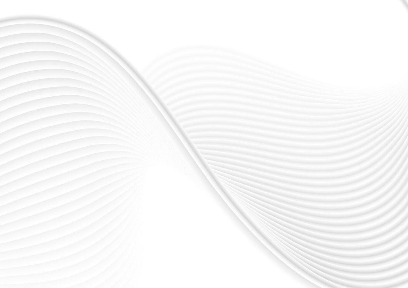 Refracted curved waves abstract grey background vector