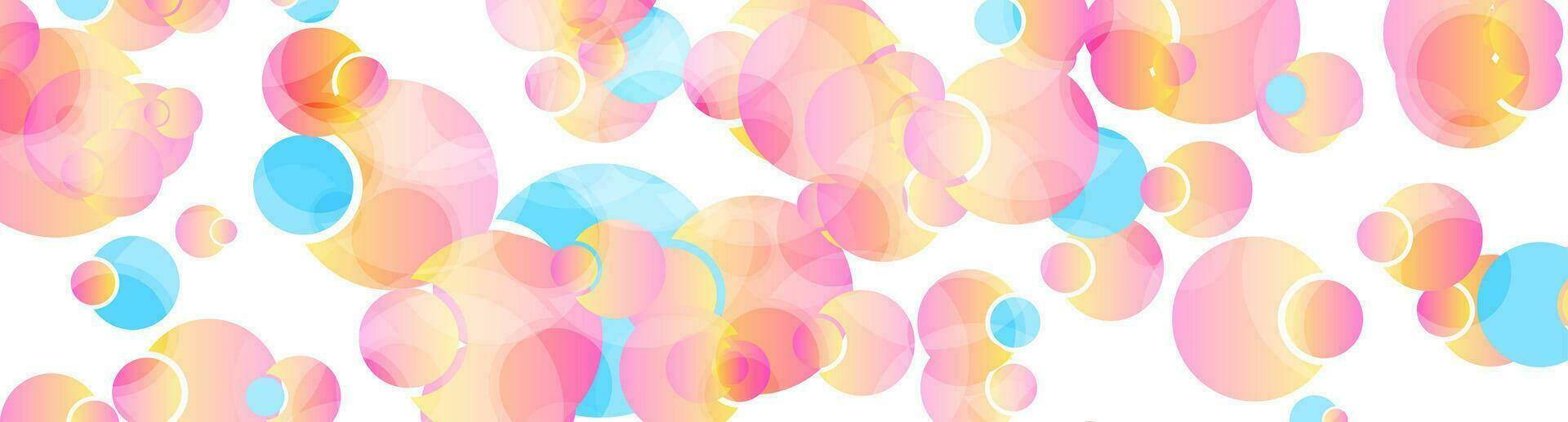 Colorful pastel circles abstract tech background vector