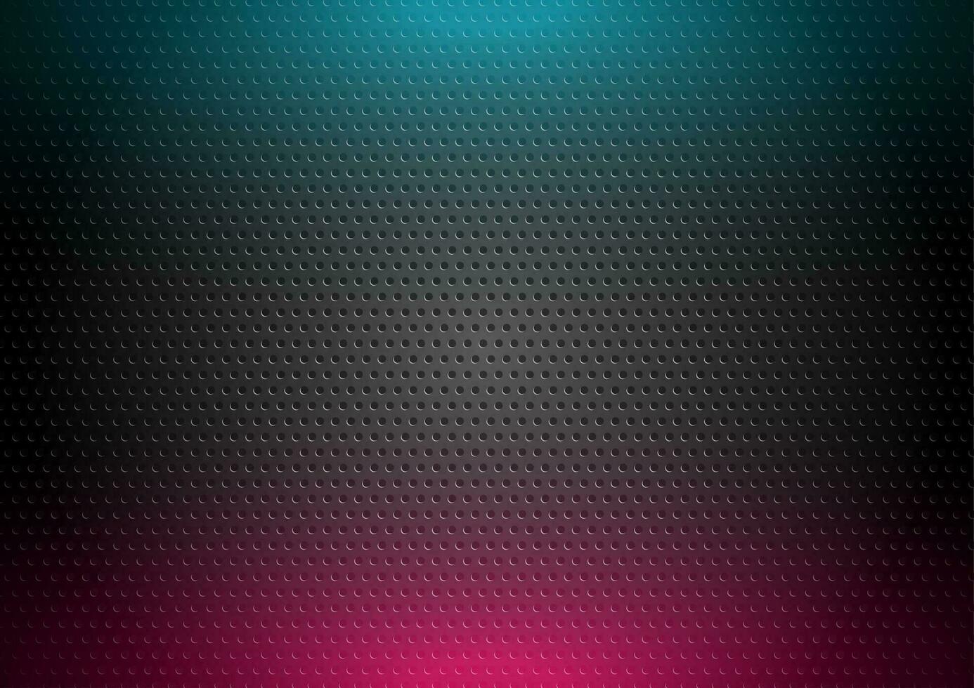 Dark perforated tech background with neon illumination vector