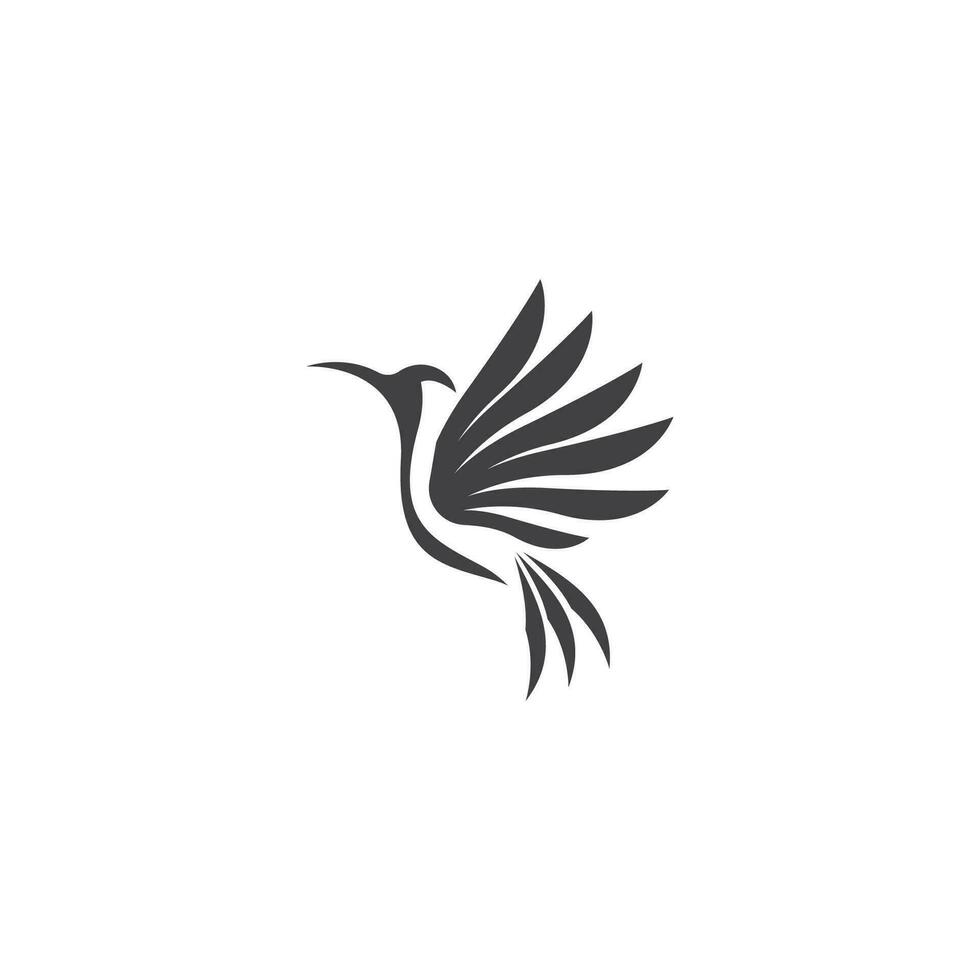 zumbador pájaro silueta Arte logo vector ilustración