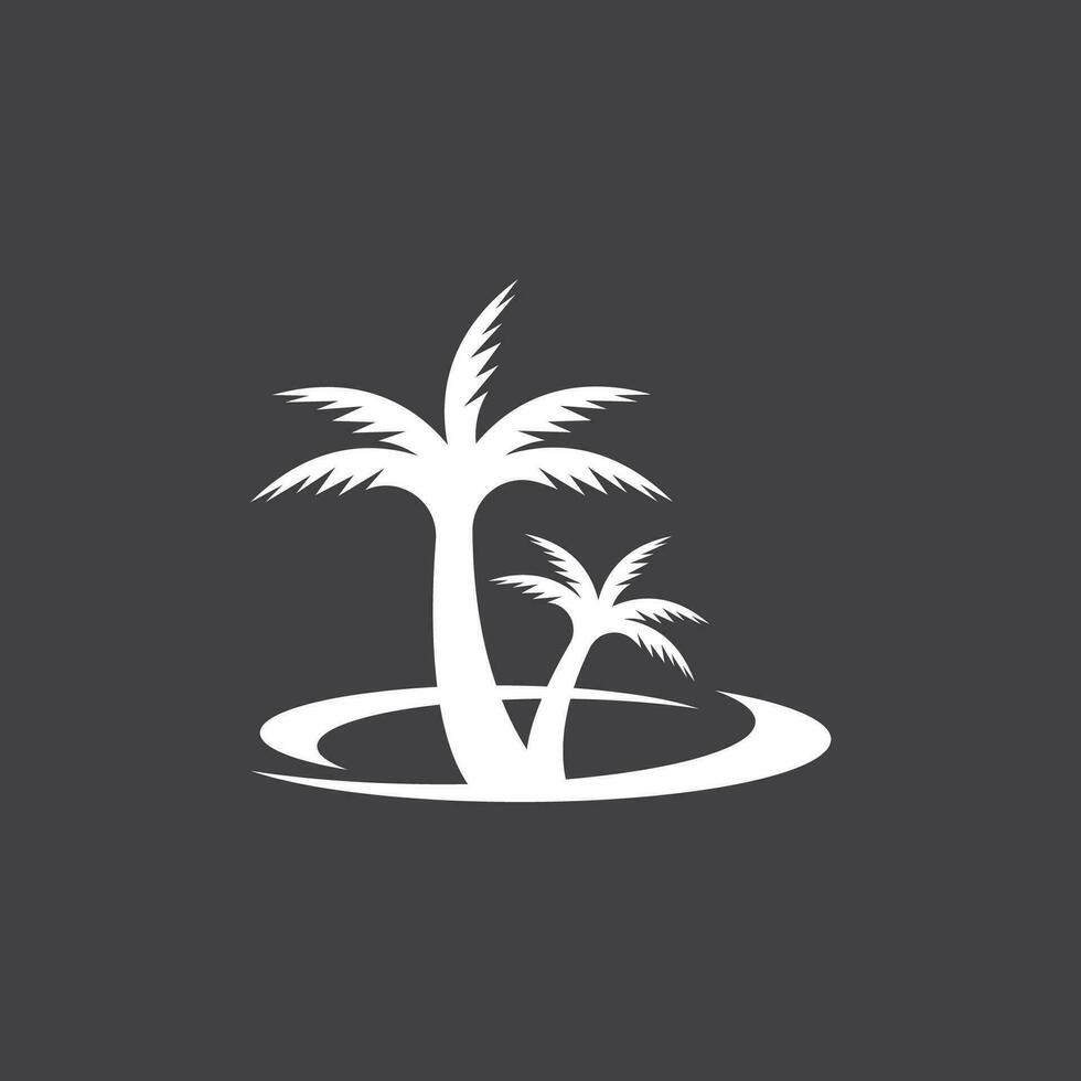 Palm Coconut Tree Logo Icon Silhouette vector