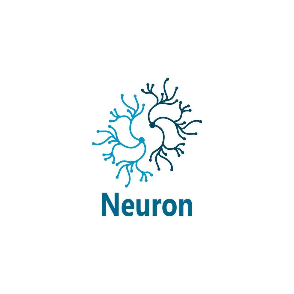 neurona logo y símbolo vector modelo