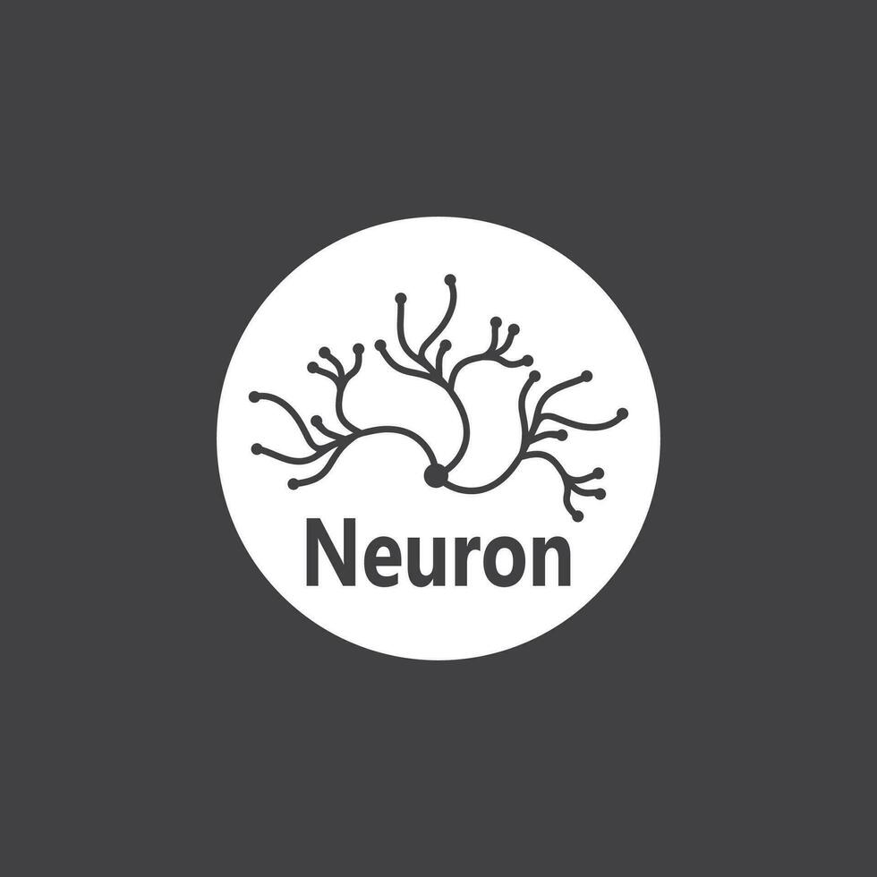 neurona logo y símbolo vector modelo