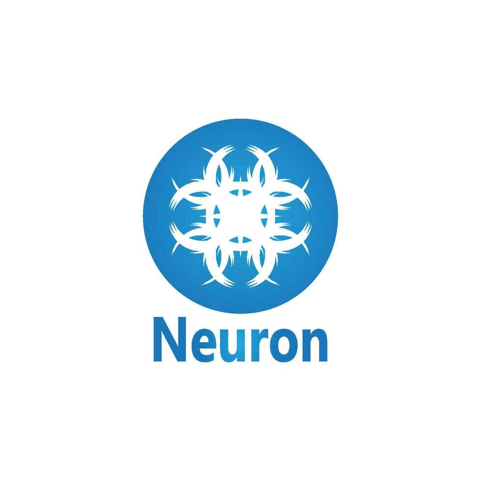 neurona logo y símbolo vector modelo