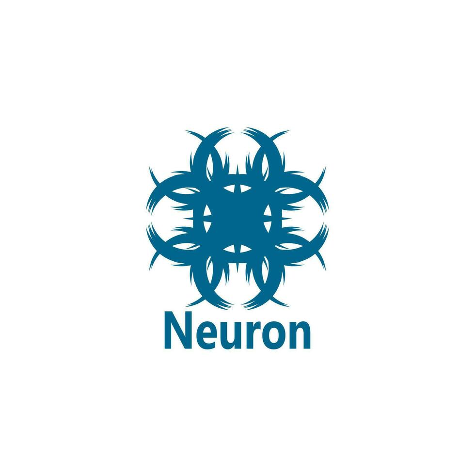 neurona logo y símbolo vector modelo