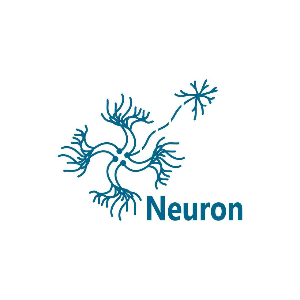 neurona logo y símbolo vector modelo