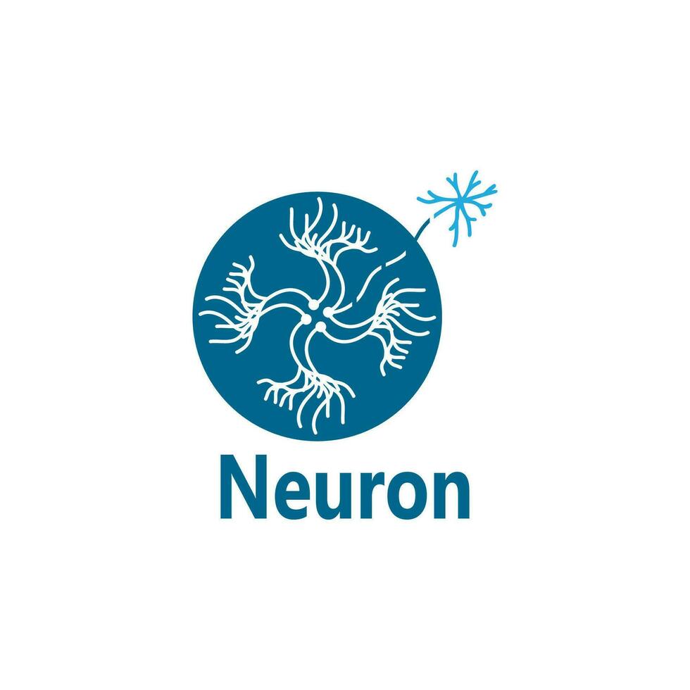 neurona logo y símbolo vector modelo