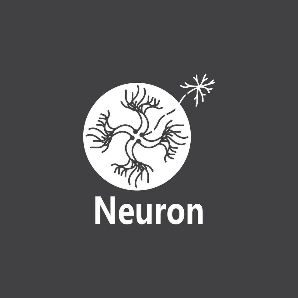 neurona logo y símbolo vector modelo