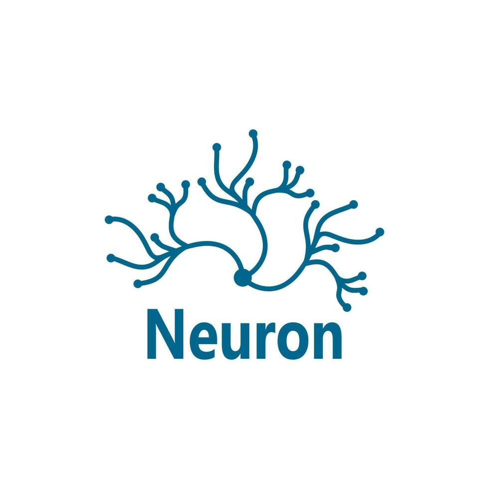 neurona logo y símbolo vector modelo