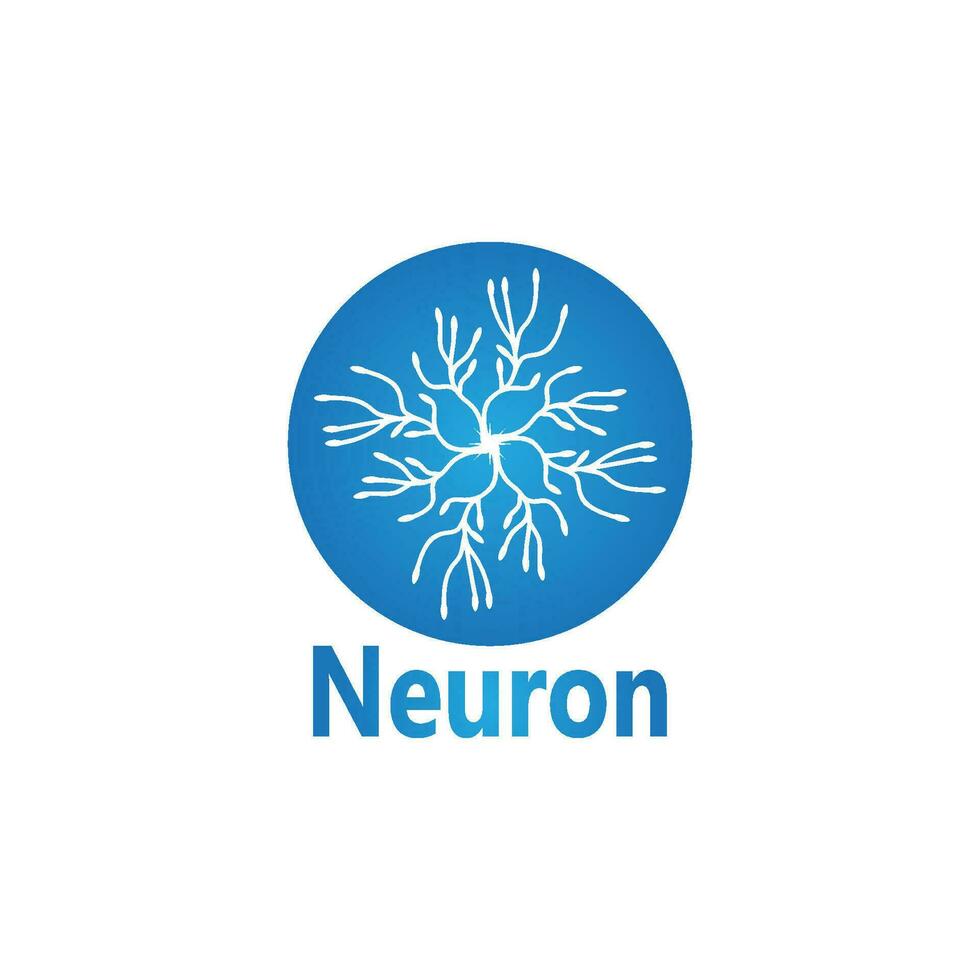 neurona logo y símbolo vector modelo