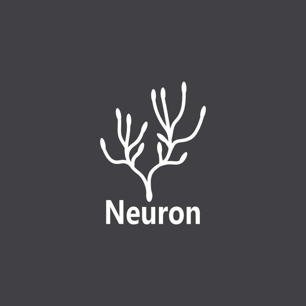 neurona logo y símbolo vector modelo