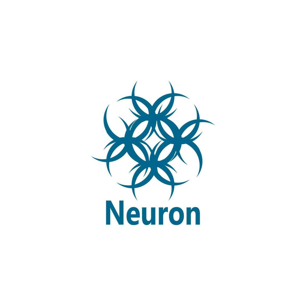 neurona logo y símbolo vector modelo