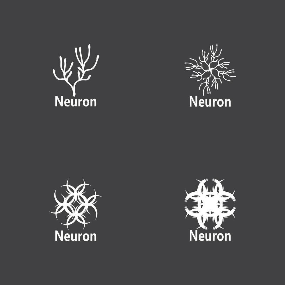 neurona logo y símbolo vector modelo