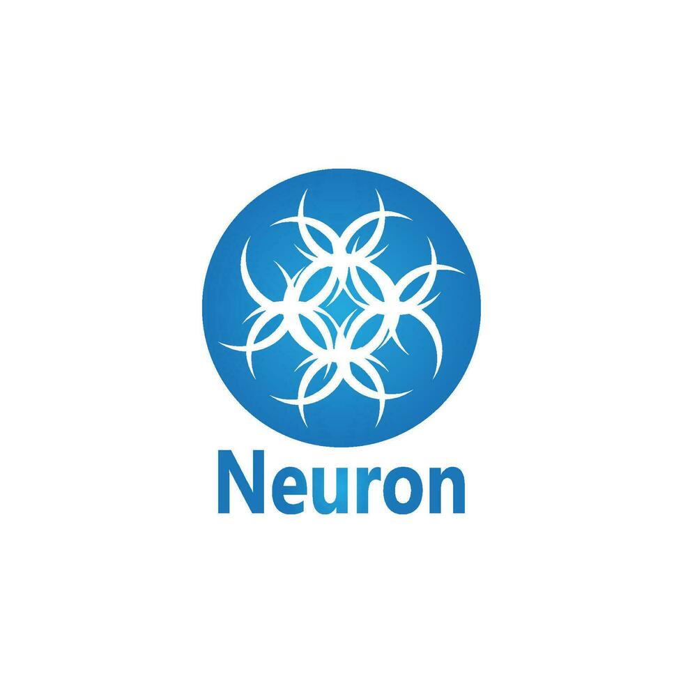 neurona logo y símbolo vector modelo