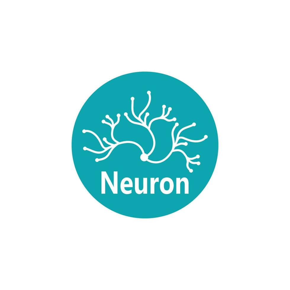 neurona logo y símbolo vector modelo