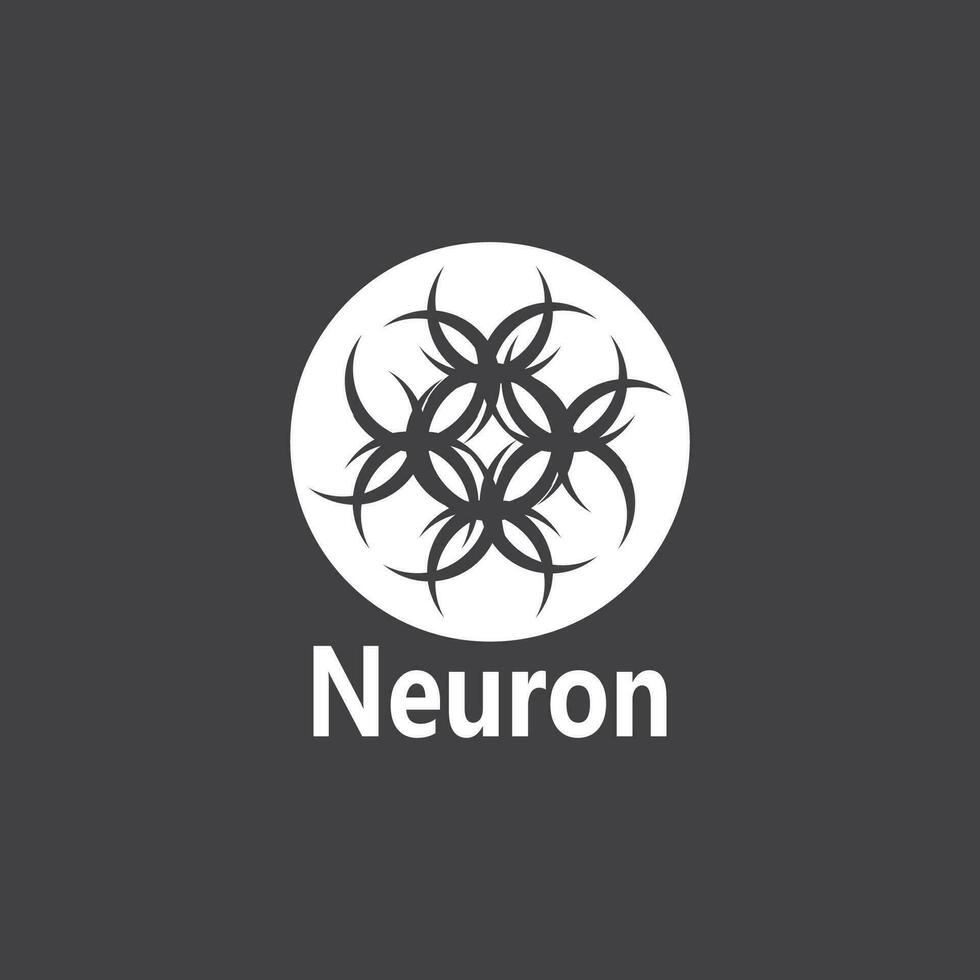 neurona logo y símbolo vector modelo