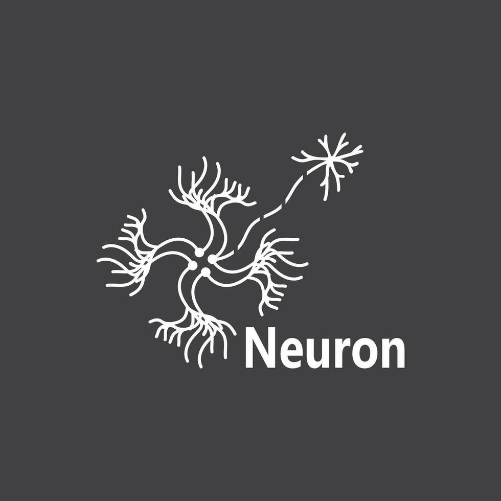 neurona logo y símbolo vector modelo