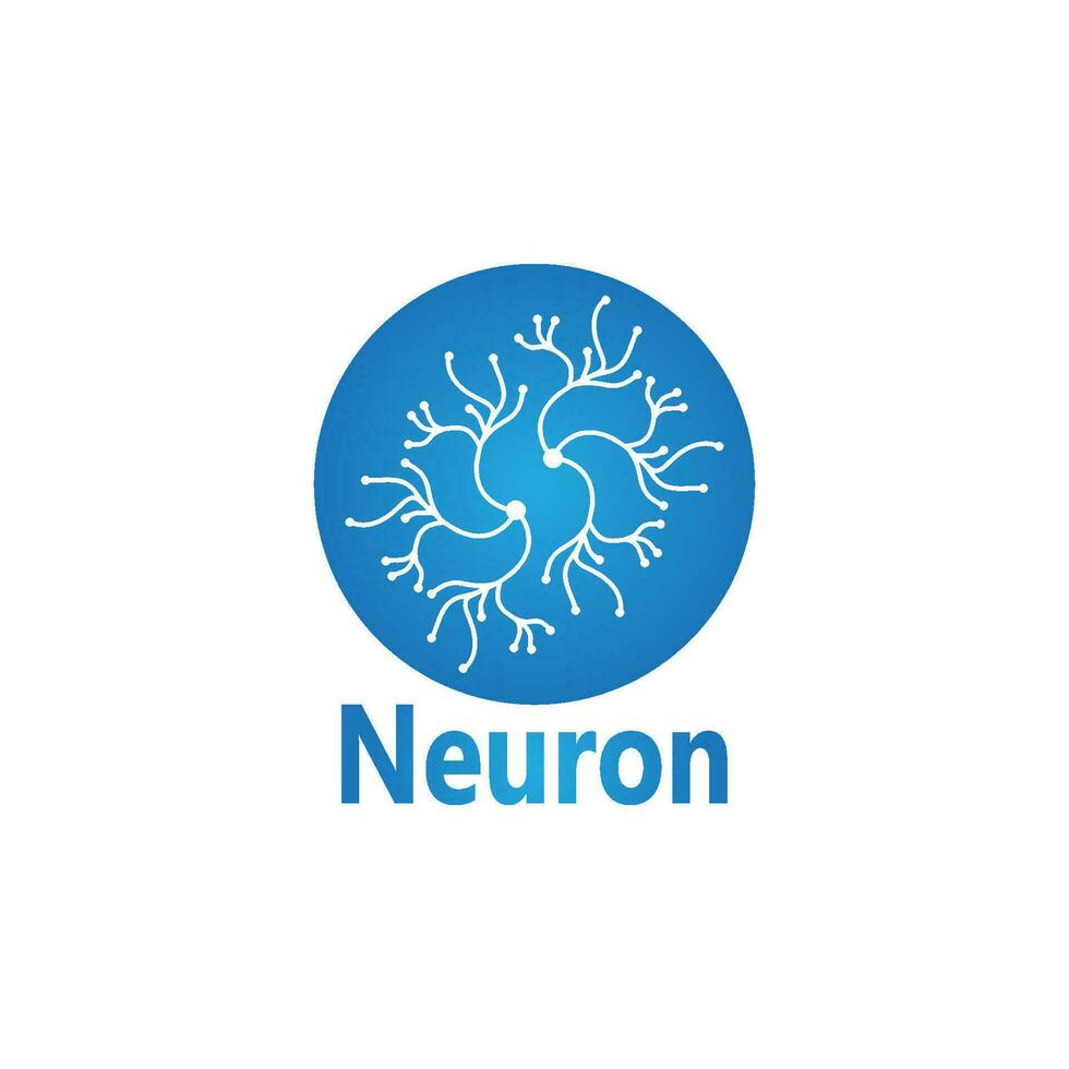 neurona logo y símbolo vector modelo