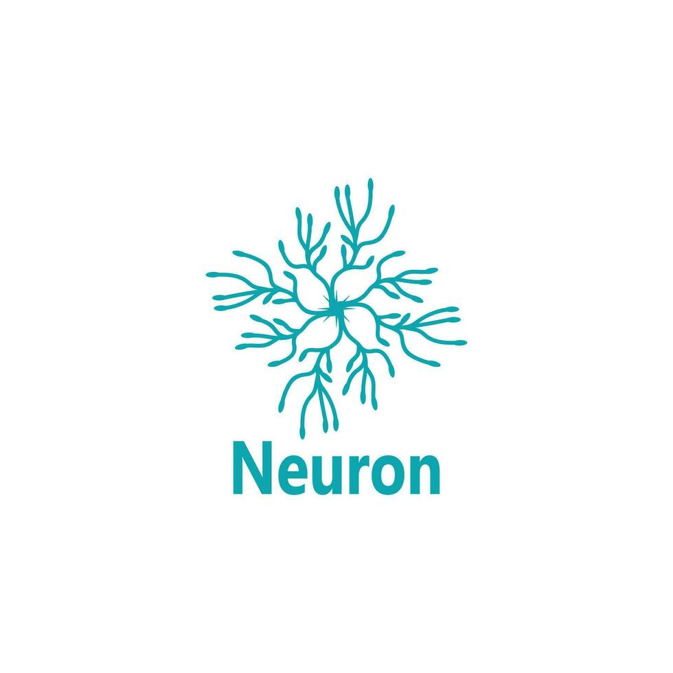 neurona logo y símbolo vector modelo