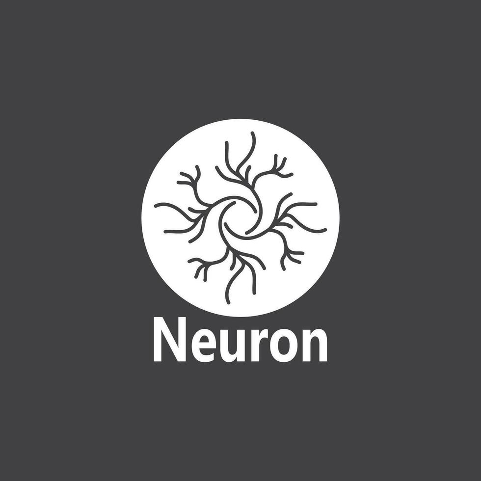 neurona logo y símbolo vector modelo