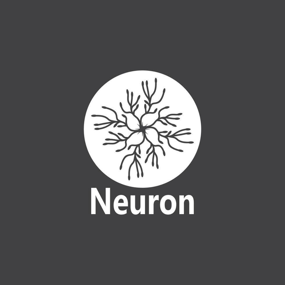 neurona logo y símbolo vector modelo