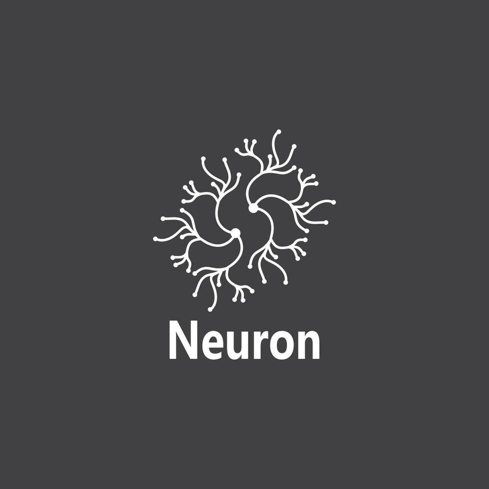 neurona logo y símbolo vector modelo