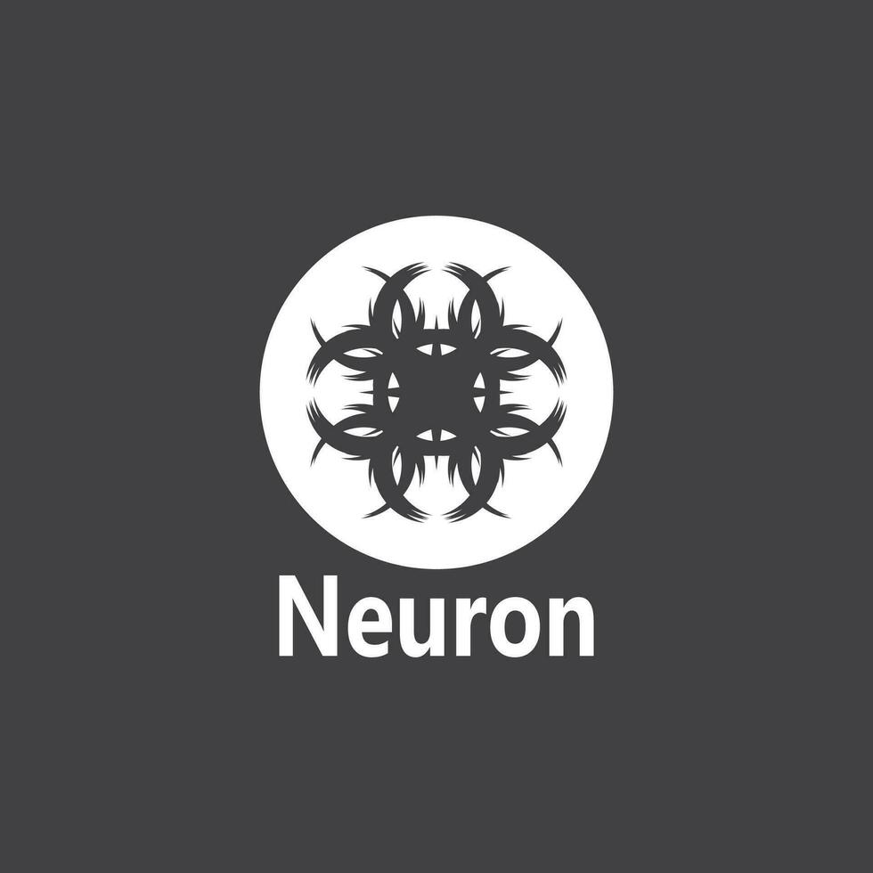 neurona logo y símbolo vector modelo