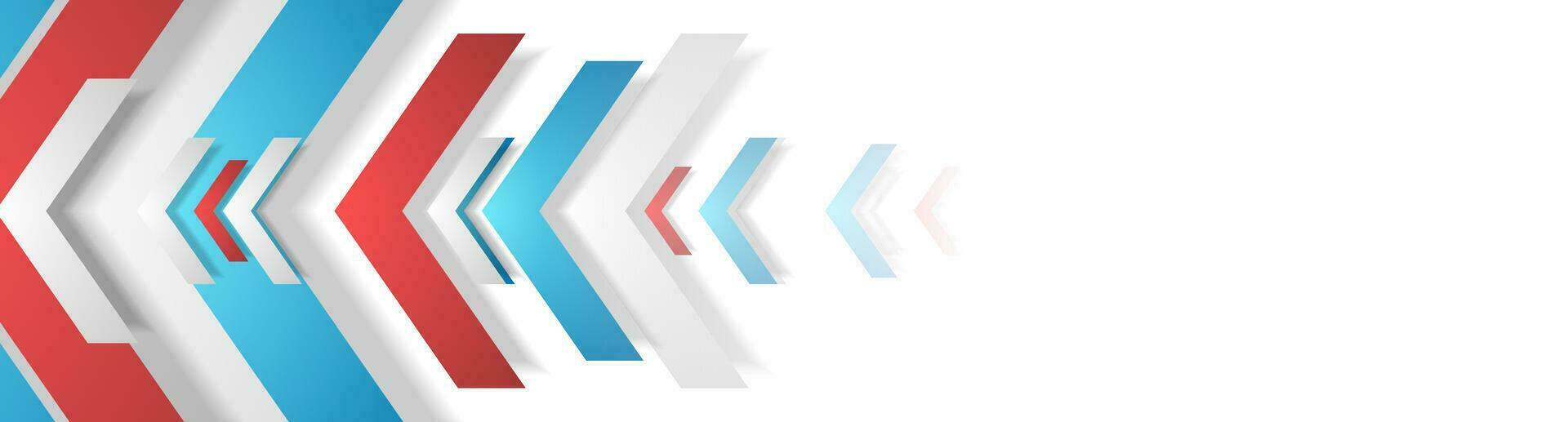 Technology abstract background with red and blue arrows vector