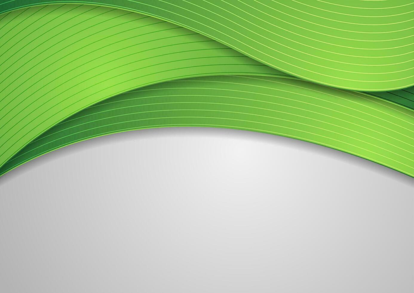 Bright green waves abstract corporate background vector