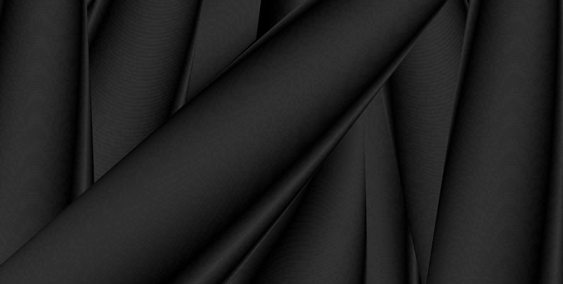 Black smooth stripes abstract modern background vector