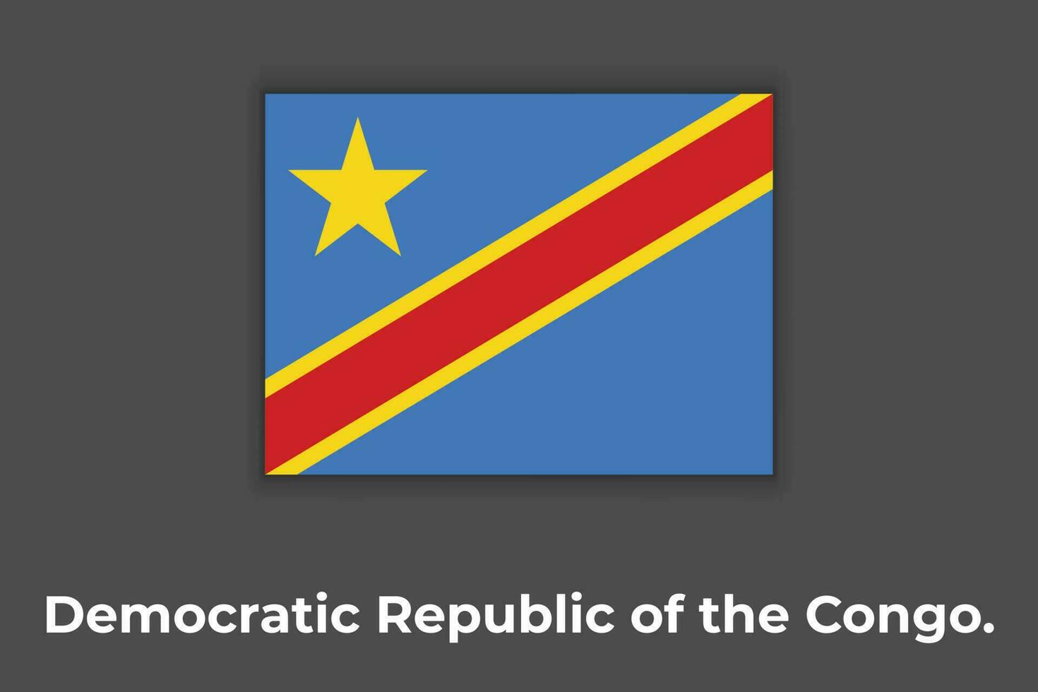Democratic Republic of Congo Flag Vector