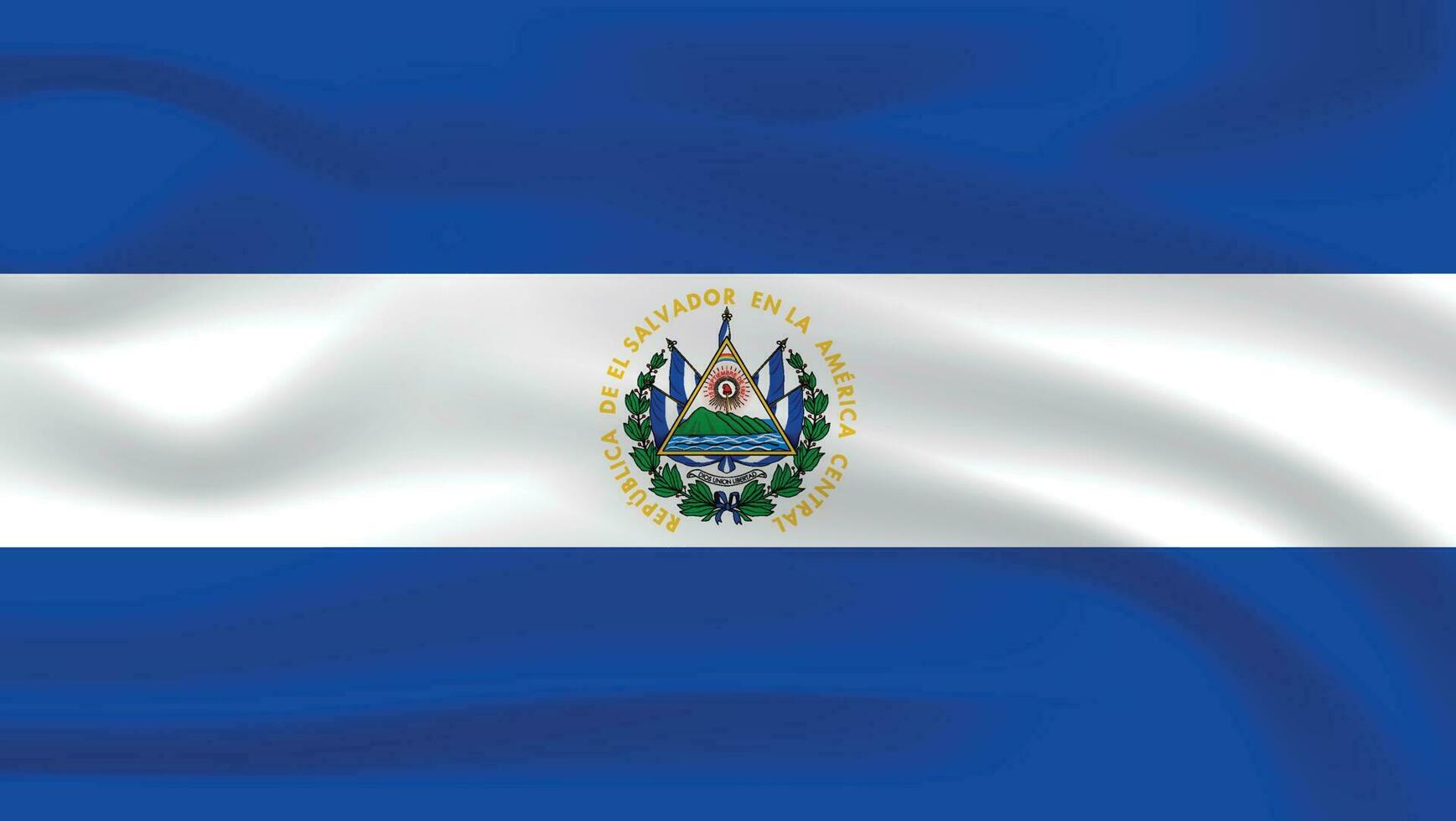 Realistic flag of El Salvador, El Salvador flag vector