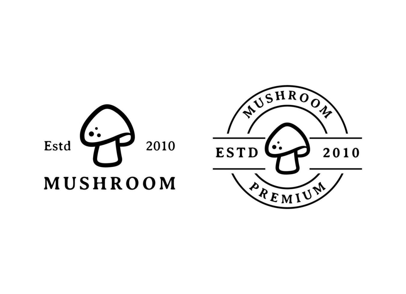 Mushroom farm logo design, brand logo for mushroom product vector