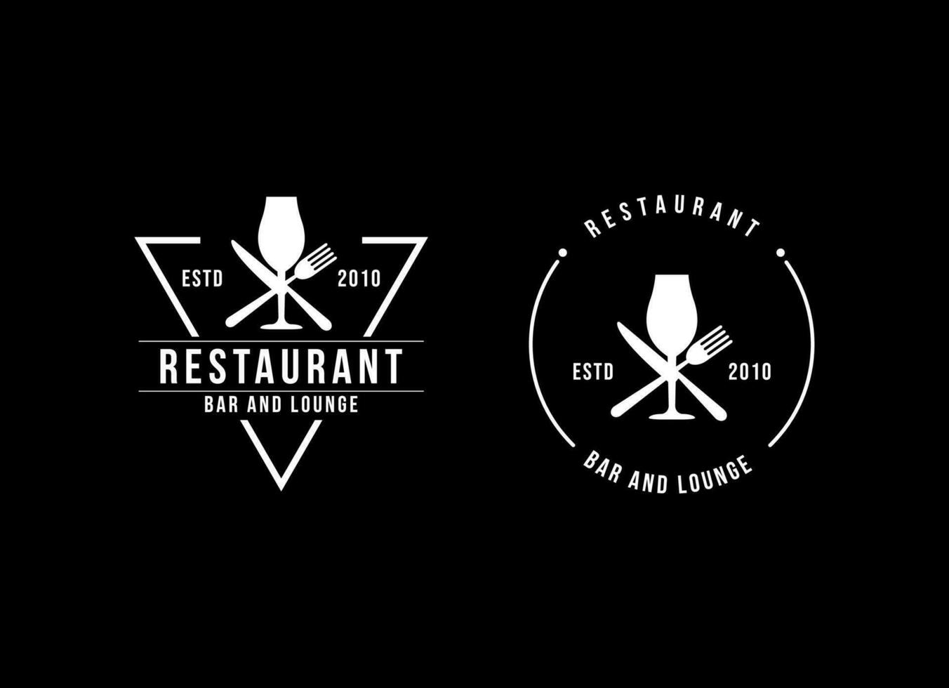 Vintage restaurant label logo design. Retro Vintage Insignia, Logotype, Label or Badge Vector design element, business sign template.