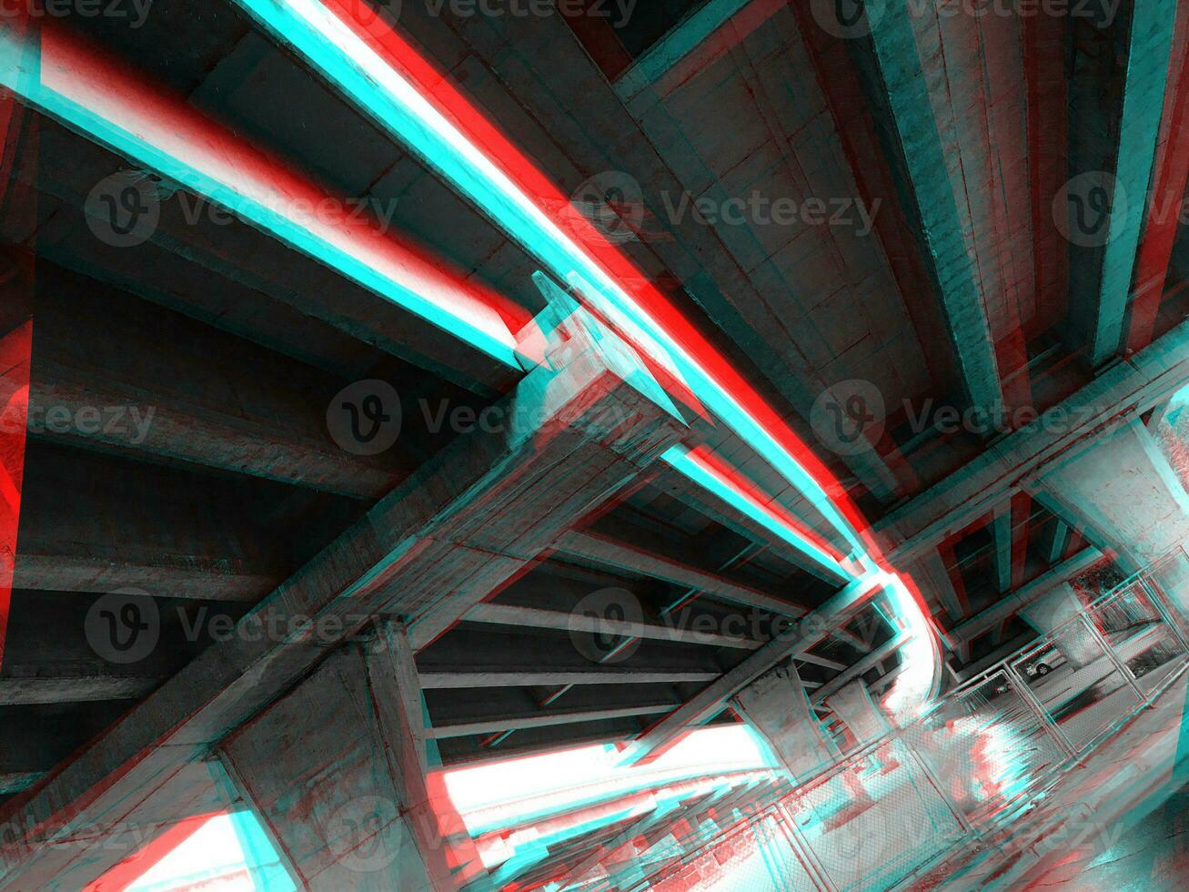 Abstract RGB glitch background, Color double exposure. photo