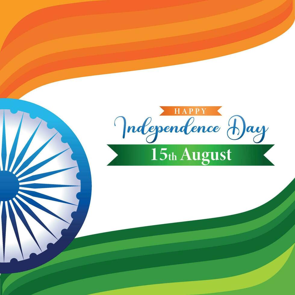 15th August Indian independence day social media post design vector