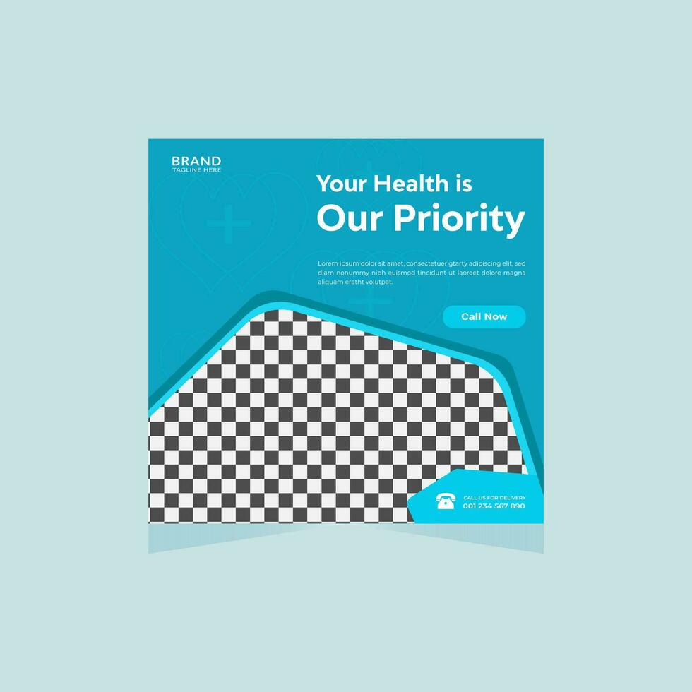diseño vector modelo diseño médico salud cuidado Servicio social medios de comunicación márketing vector enviar diseño