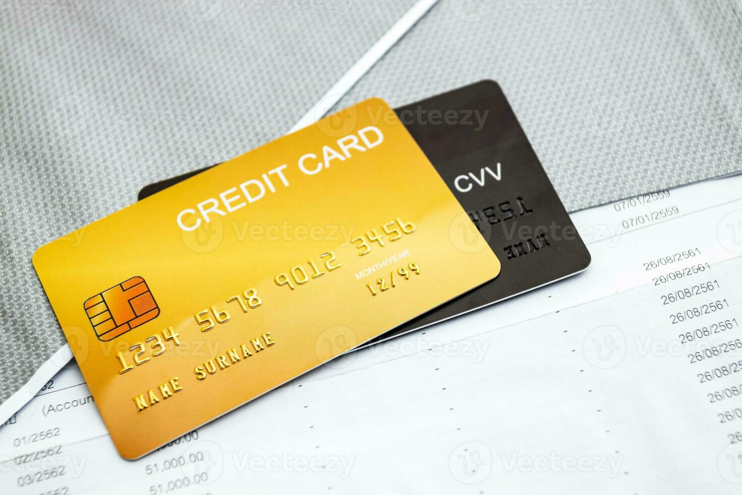 Concept of finance, banking and credit cards, for use in financial matters. photo