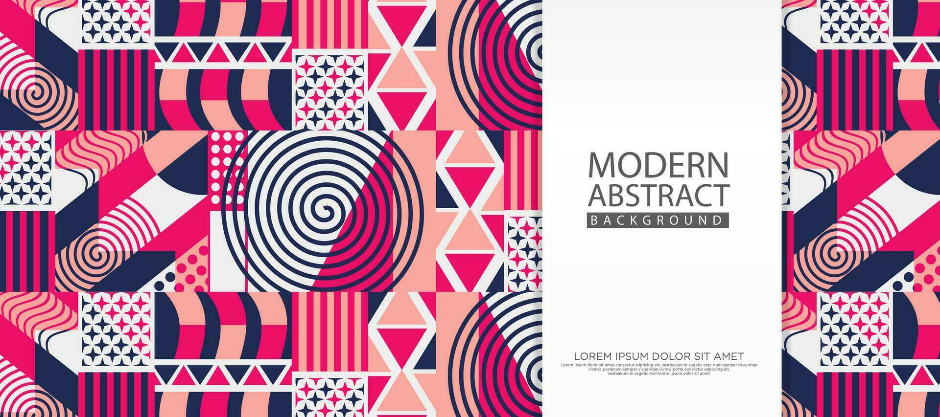 Modern Abstract Background with geometric artwork design, simple shapes and figures. Vector Illustration