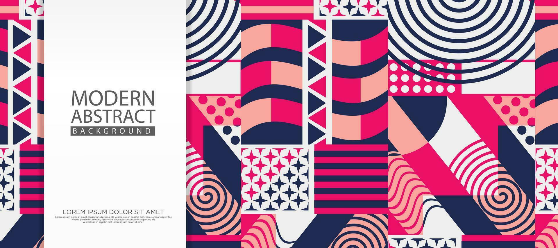 Modern Abstract Background with geometric artwork design, simple shapes and figures. Vector Illustration
