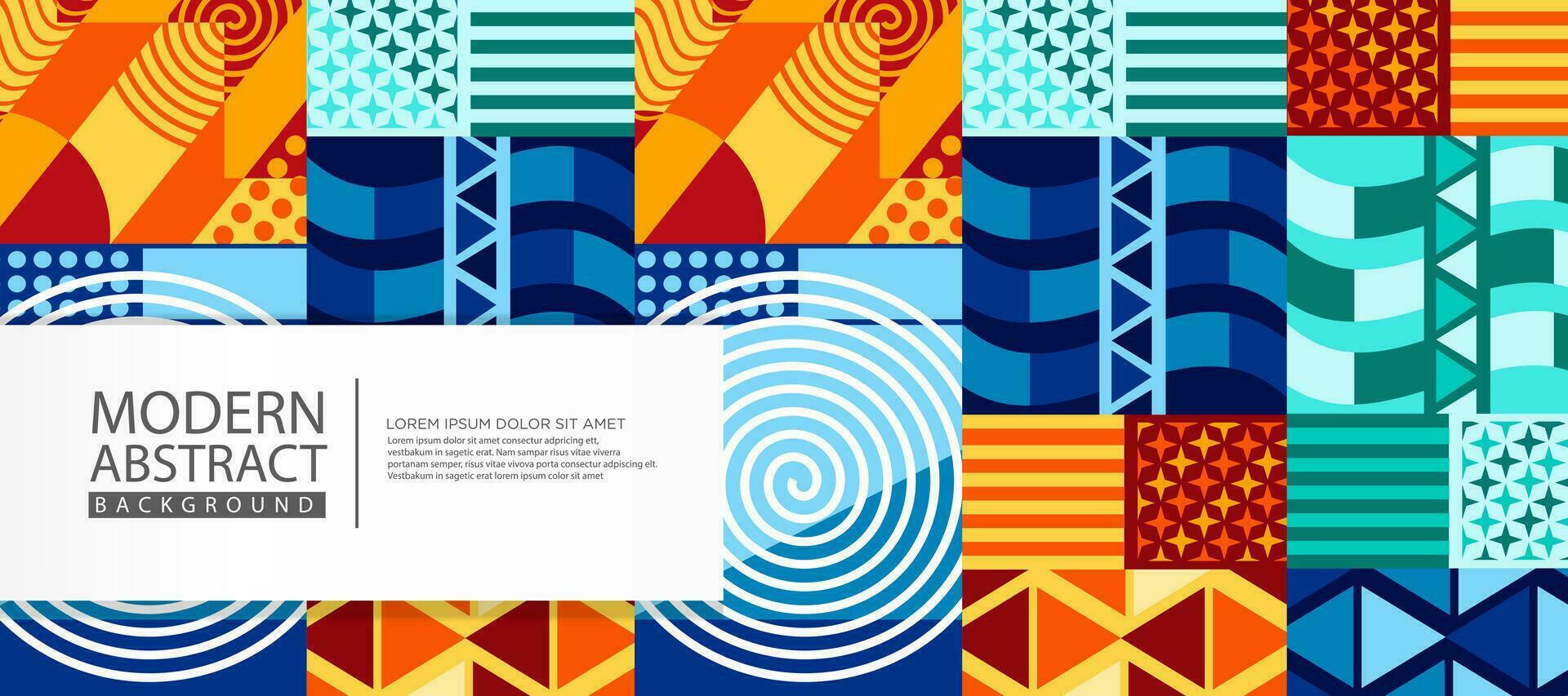 Modern Abstract Background with geometric artwork design, simple shapes and figures. Vector Illustration