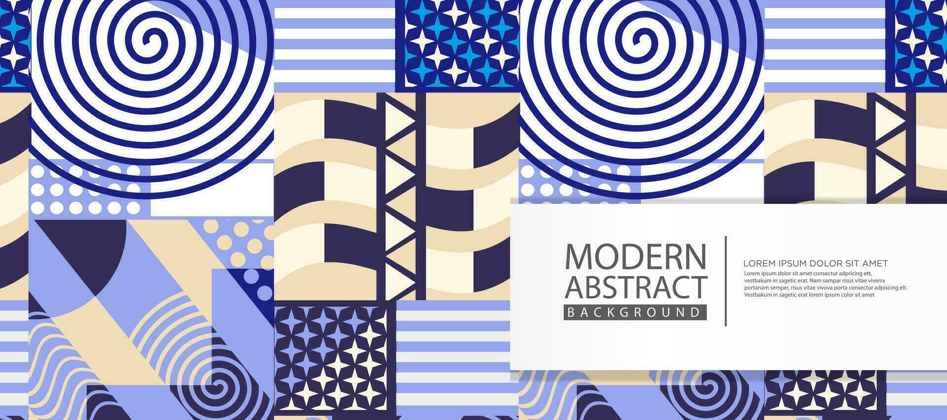 Modern Abstract Background with geometric artwork design, simple shapes and figures. Vector Illustration