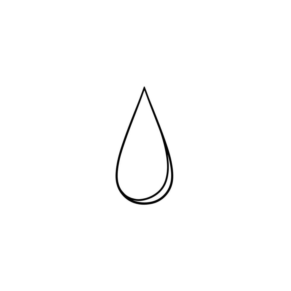 Water drop hand drawn outline doodle icon vector