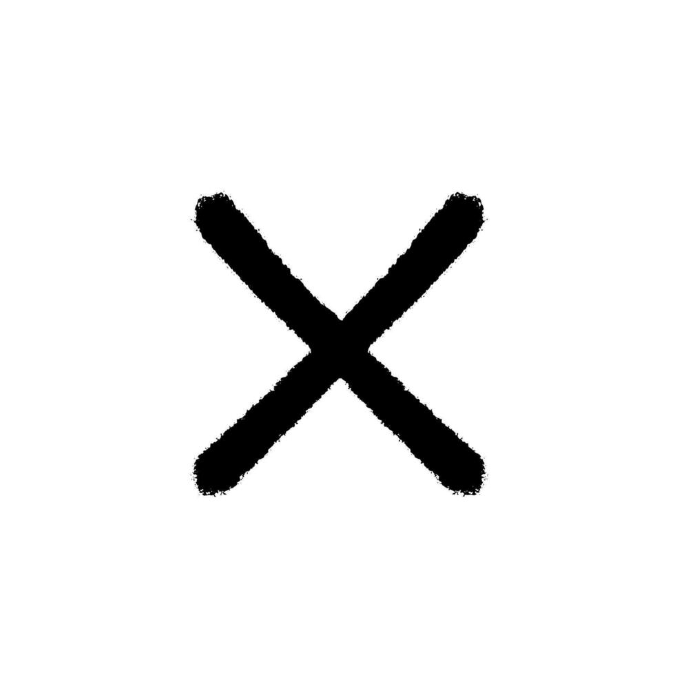 Doodle sketch style of Hand drawn Cross checkmarks vector illustration