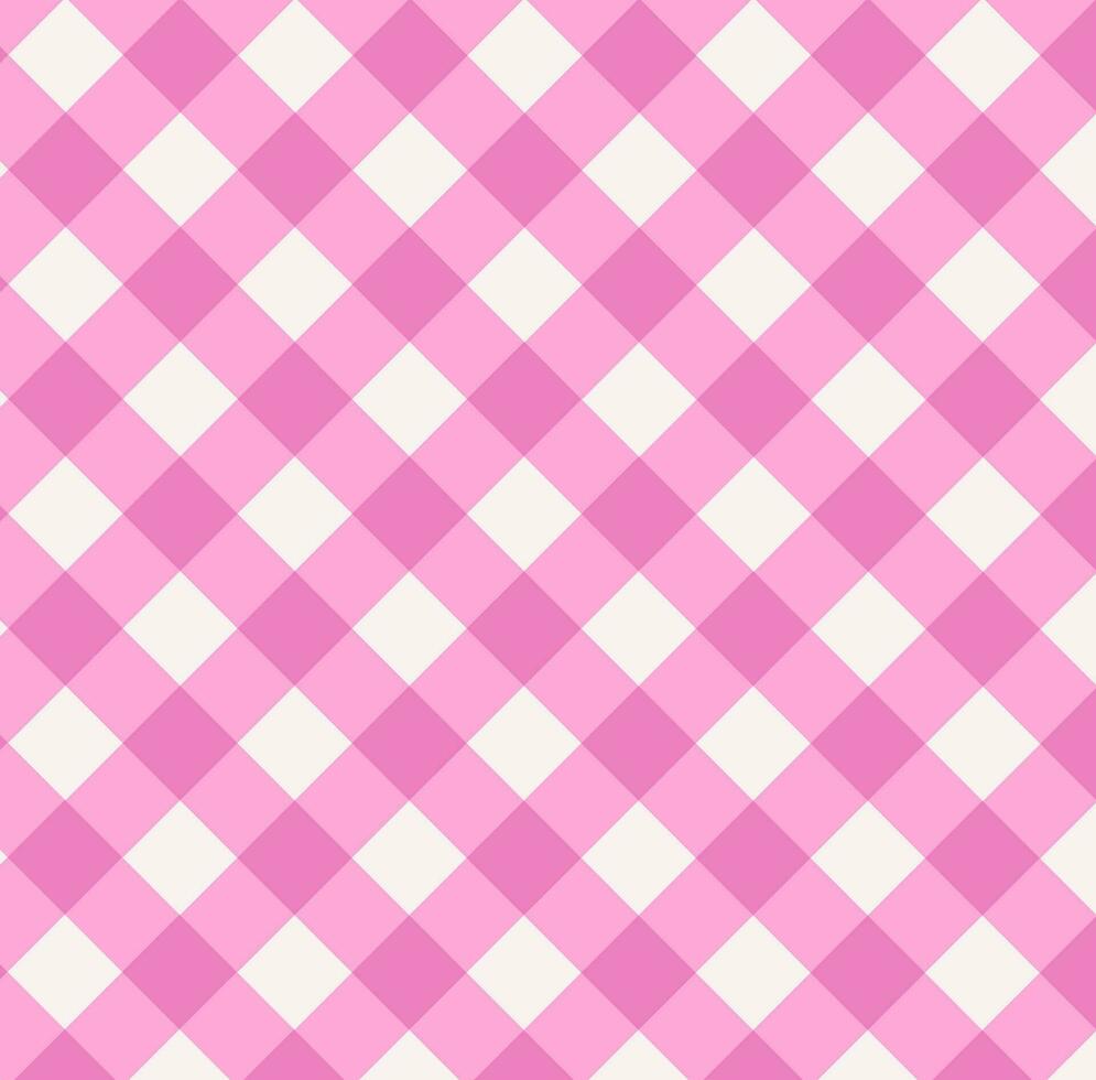 Cute pink fashion seamless pattern of style. Scottish tartan vichy plaid graphic texture for dress, skirt, scarf, throw, jacket, fashion fabric print. Vector illustration